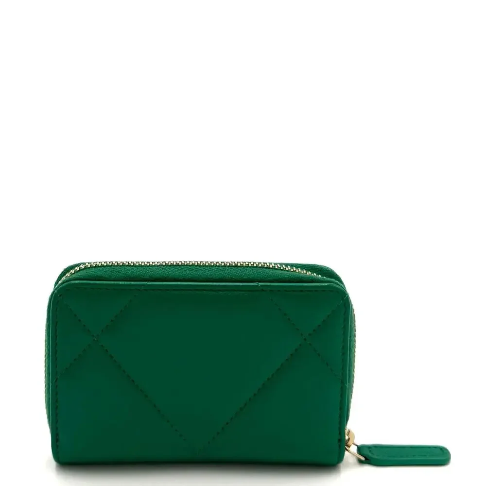 Chanel 19 Quilted Zip Around Coin Purse